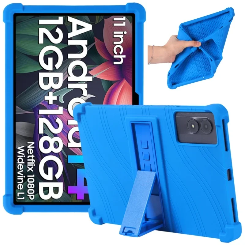 Oukitel Tablet Accessories - Мягкий силиконовый чехол с подставкой для