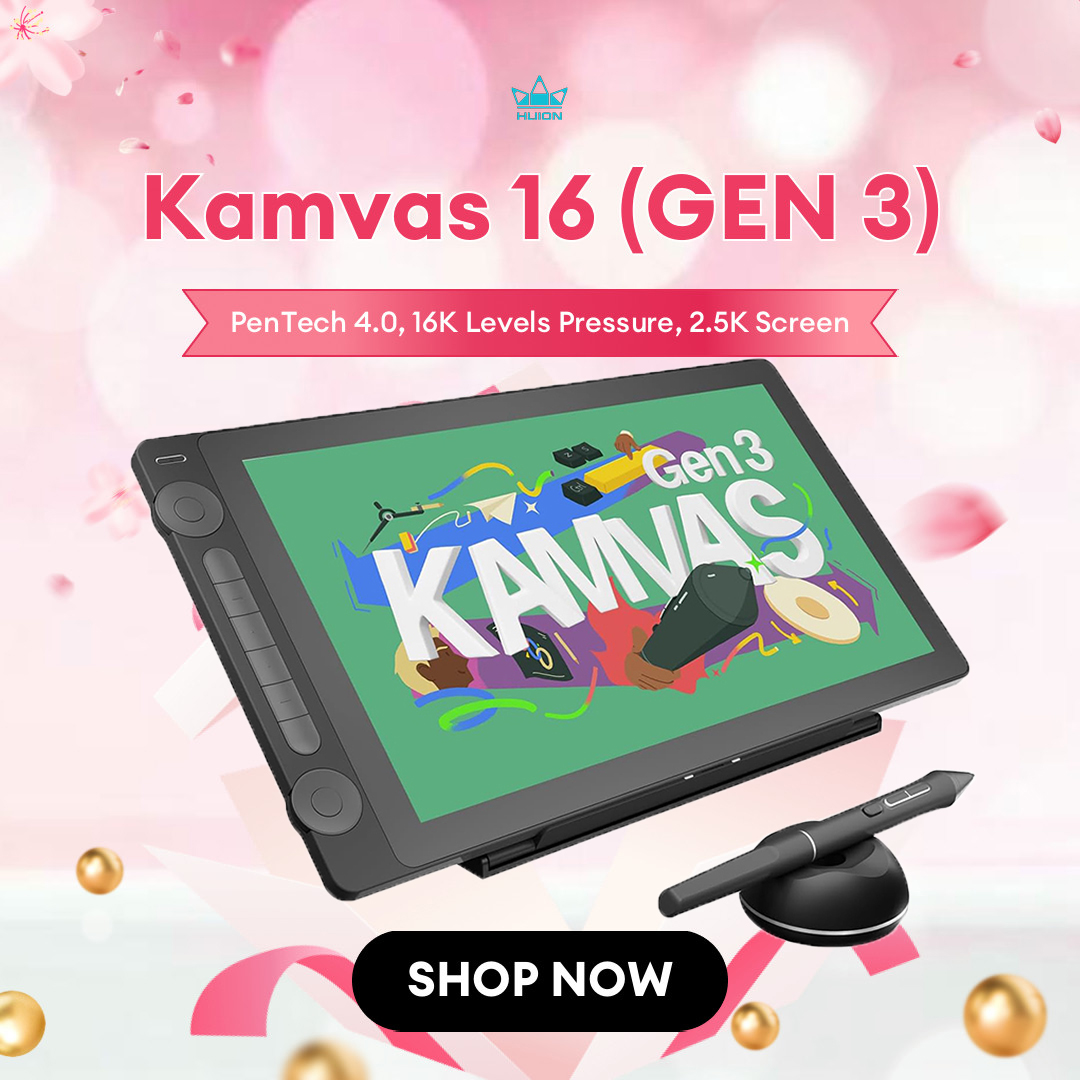 Huion Tablet Accessories - Графический планшетный монитор Huion Kamvas 16