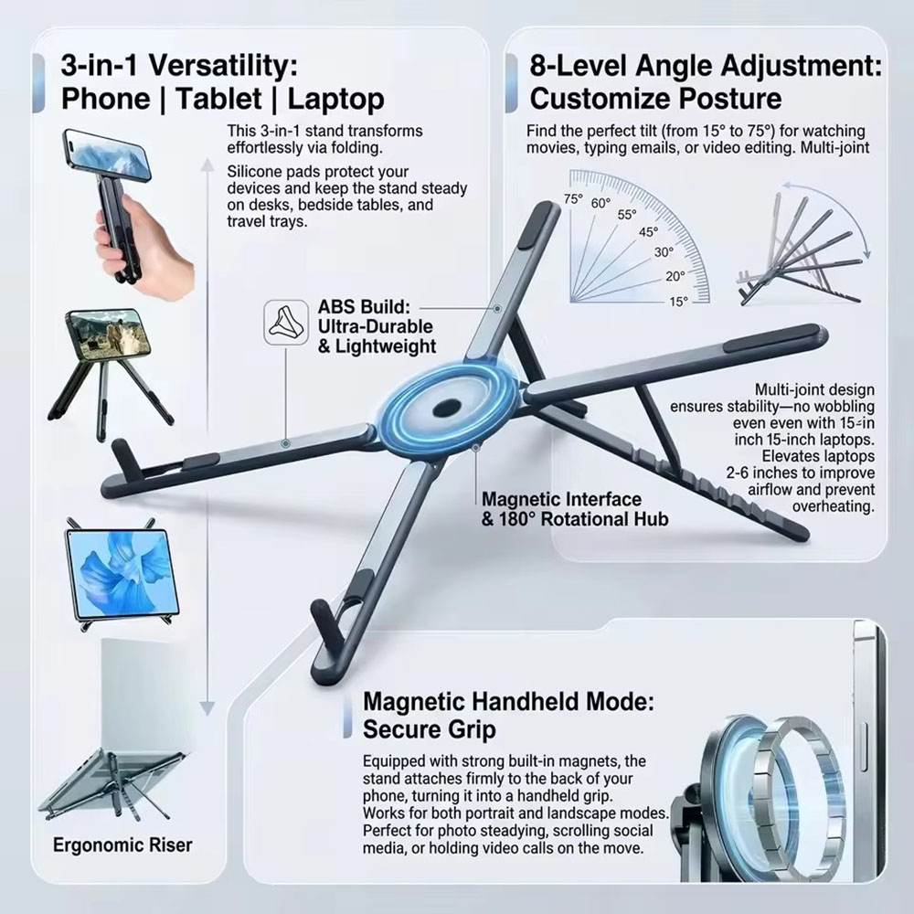 Tablet Phone Accessories - Портативный магнитный держатель для телефона и