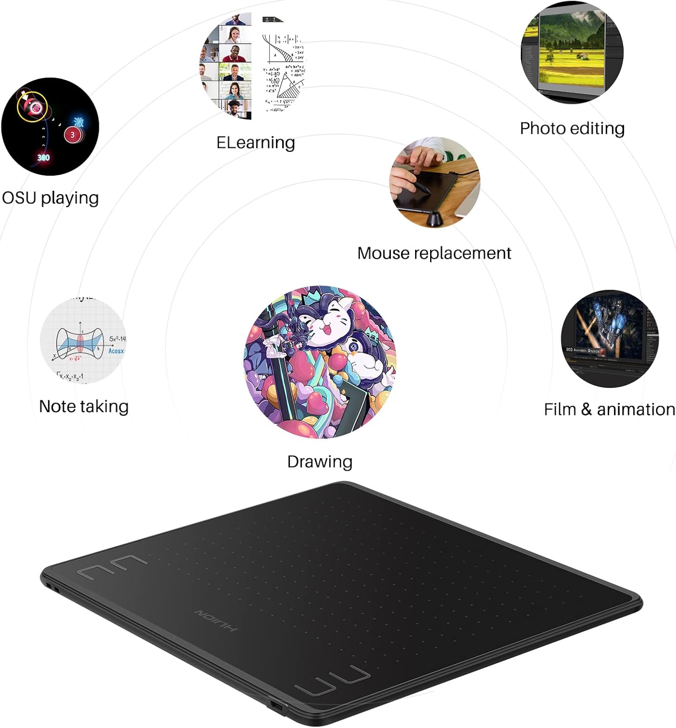 HUION HS64 графический планшет – обзор и цена Huion Tablet Accessories