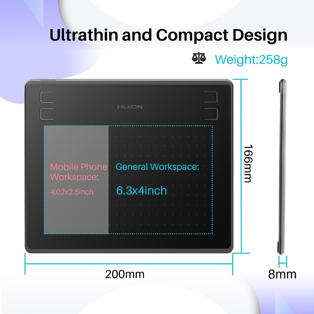 Графический планшет Huion HS64 – обзор и цена Huion Tablet Accessories